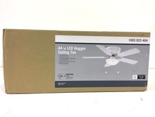 Hugger 44 in. LED Matte White Indoor Ceiling Fan New Sealed
