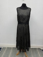 Jacques Vert Size 12 Dress Evening Fit & Flare Chiffon Midi Occasion Layered