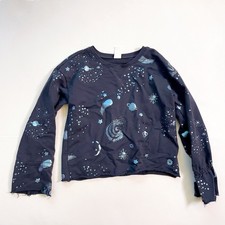 Tea Collection Starry Skies Ruffle Sleeve Sweatshirt, Size 12