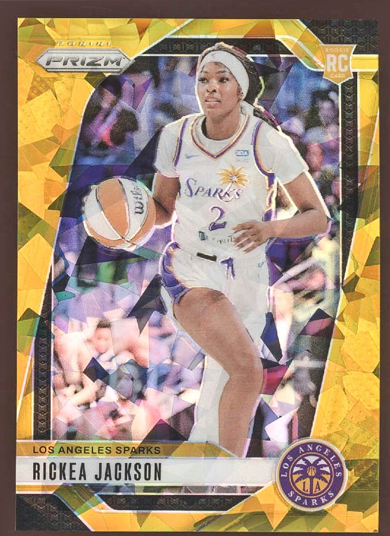 2024 Panini Prizm WNBA Rickea Jackson #7/10 Gold Ice Prizm RC Rookie #60