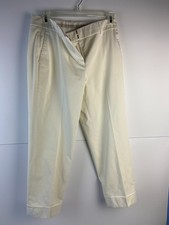Women  s Ann Taylor Petite Devon Fit Dress Pants Trousers Cream Ivory 2P