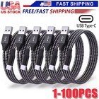 Lot USB-A to  Type-C Fast Charging Data SYNC Charger Cable Cord 3/6FT LONG