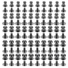 50Pack 4/5/6/7/8mm Ball Head Stud Rivets Screw Back Button Nipple Rivet Black