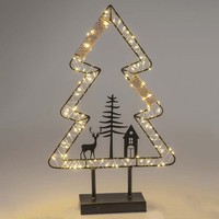 Tanne O. Engel Auf Fuß 50 Cm Led-Licht Hirsch Herz formano 633774 Weihnachtsdeko