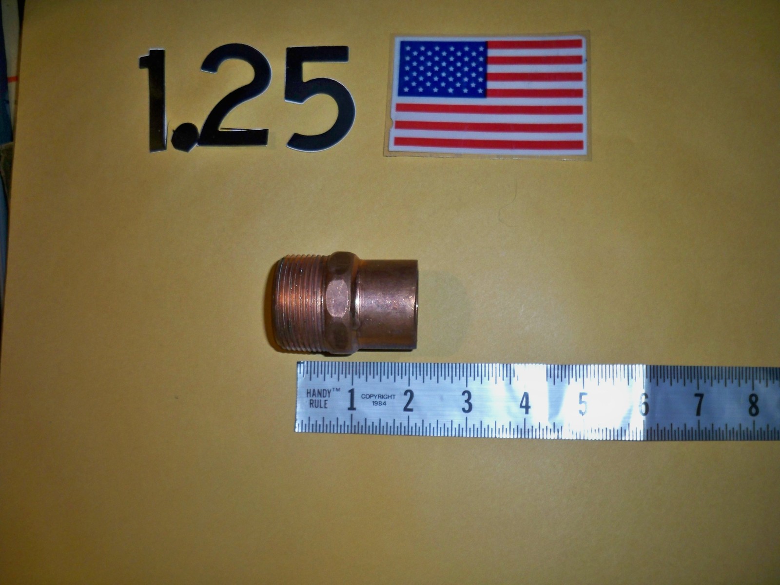 1-1/4" -- MALE ADAPTER (L) COPPER SOLDER SWEAT TYPE PLUMBING FITTING NOS