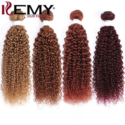 Brazilian Kinky Human Hair Weave Bundles Non-Remy Hair Extensions 1/3/4PCS - Bild 1 von 14