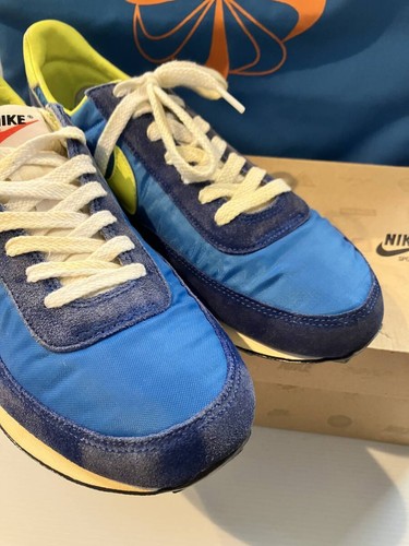 Nike ELITE VNTG NRG Azul x Amarillo US9 Hecho en Indonesia 1977 Tenis De Colección - Imagen 6 de 10