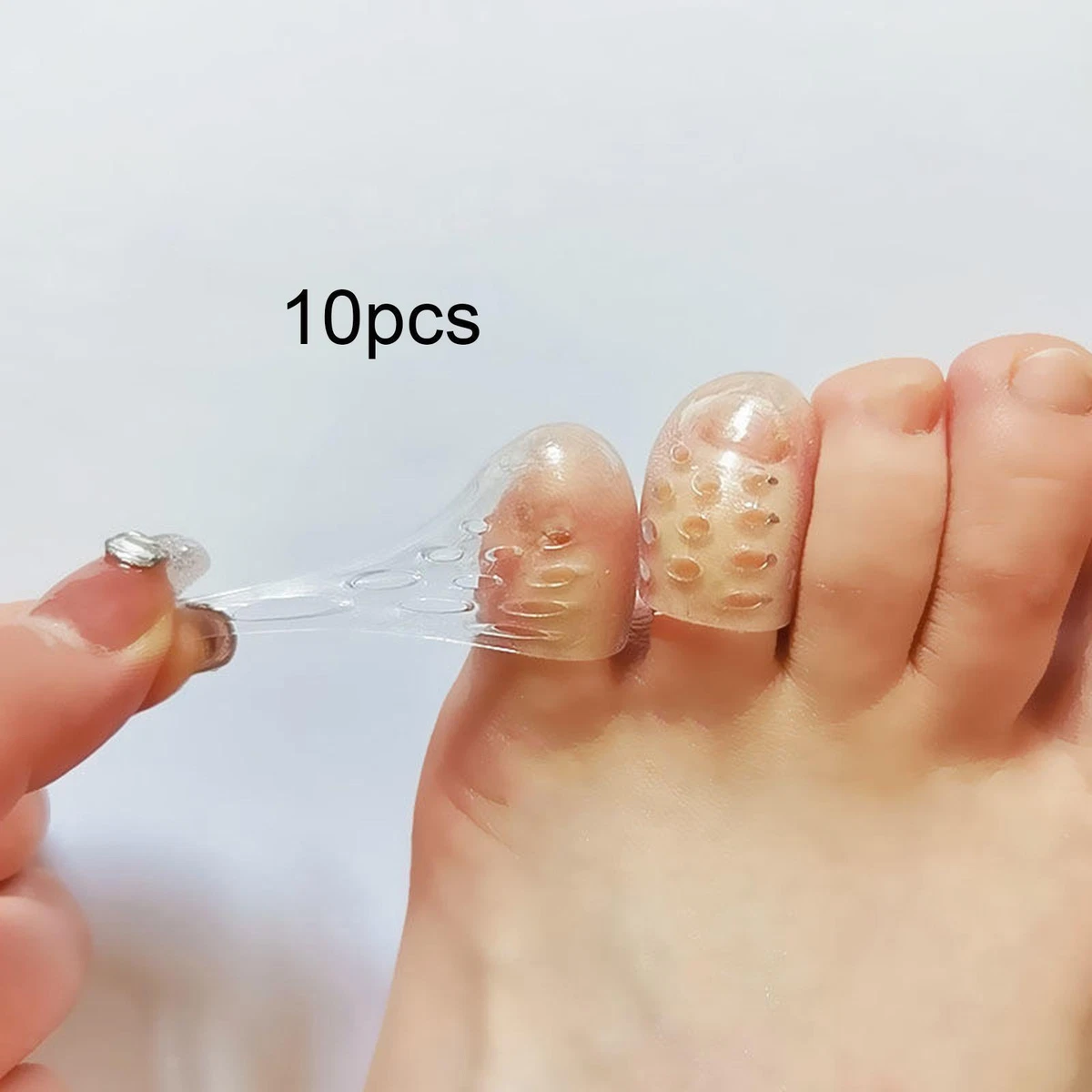 10x Toe Protectors Comfortable Clear Toe Caps for Running Walking