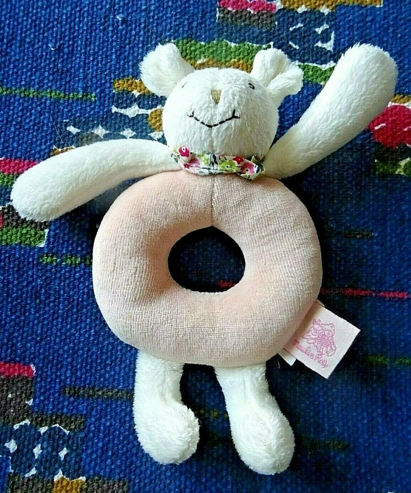 KP/ DOUDOU HOCHET MOULIN ROTY MYRTILLE ET CAPUCINE ROSE GRELOT TTBE - Photo 1/1