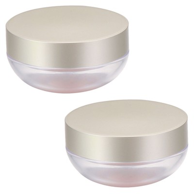 2 Pcs Elastic Mesh Loose Powder Box Cosmetics Container Case Compact