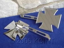 MALTESE CROSS MIRROR SET FOR HARLEY & CHOPPERS