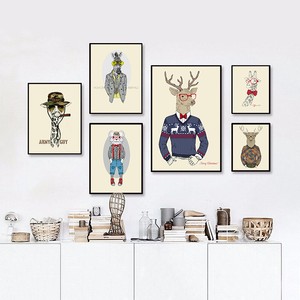 Deer Dog Canvas Poster Animal Star Funny Poster Canvas Wall Art Painting Ebay