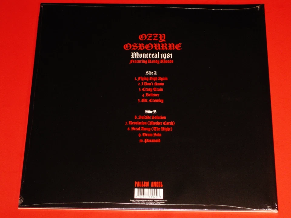 Ozzy Osbourne: Montreal 1981 - Featuring Randy Rhoads - Limited Edition LP NEW - Image 3 of 4