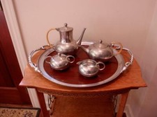 Royal Holland Pewter Coffee & Tea Set Mid-Century Modern