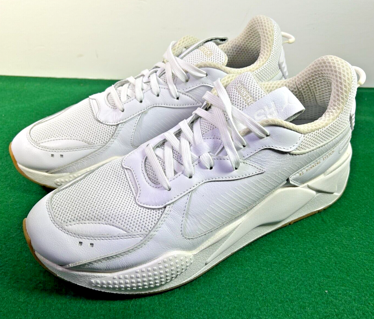 Size 13 Men's PUMA RS-X Blanco White Gum