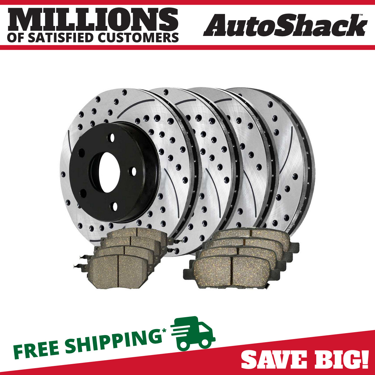 Front & Rear Drilled Slotted Brake Rotors Black & Pads for Nissan Murano 3.5L eBay