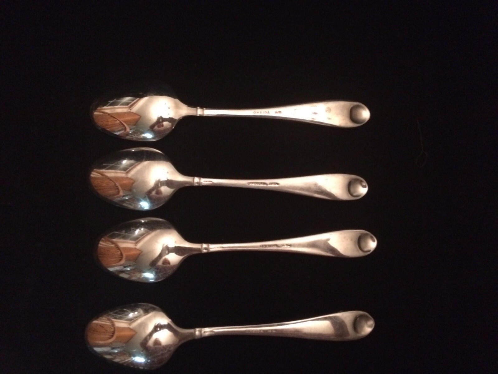 Oneida "Satin Stainless Flatware 7" Inch Gumbo/Vegetable Spoon