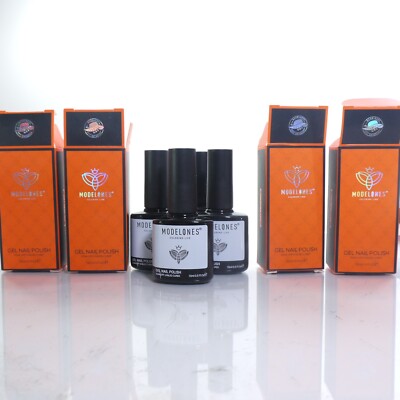 modelones Gel Nail Polish  .5ozea 4Pcs ALL IN White  0555 soak off uv & led cure