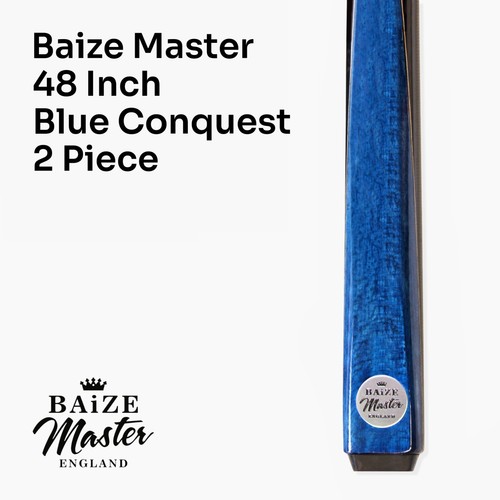 Baize Master Silver Series 48 Inch BLUE CONQUEST Junior Kids Snooker Pool Cue - Picture 2 of 7