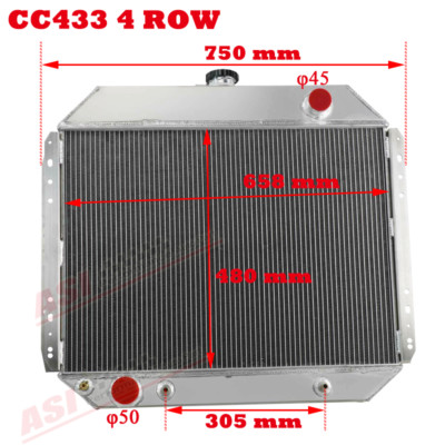 4 Row Aluminum Radiator For 1966-1979 Ford F100 F150 F250 F350 Bronco – V8, Downflow, With Cap