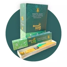 Pack of 12 Divine Soul White Sage Palo Santo Incense Stick Agarbatti For Aroma,,