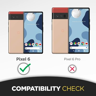 Google Pixel 6 Case, Protective Full Body Phone Case (Black) | eBay