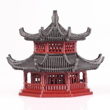 Plastics Chinese Style Ancient Building Shape Pavilion Decor Micro Landscape