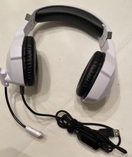 Ozeino White Gaming Headphones with Mic: Model Zw1