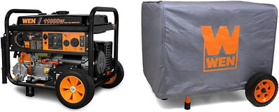 Powerful 11,000-Watt Dual Fuel Generator with Wheel Kit & Electric Start