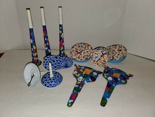 Vintage Lot of 11 Pressed Tin Litho NOISE MAKERS Made USA Original Price Sticker