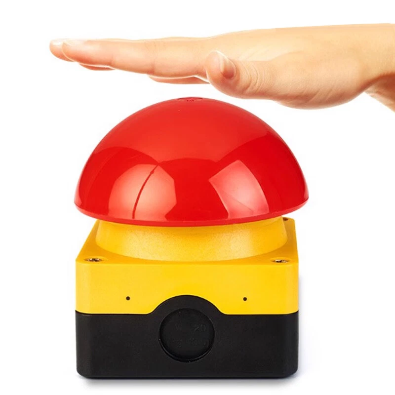 Mushroom Head Push Button Self Reset  IP65 Fingertip Racket Foot Momentary Stop - Image 2 of 4