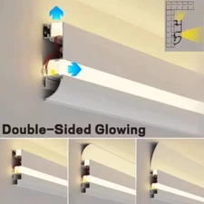 10pcs LED Aluminum Channel Profile Diffuser LED Strip Surface-mounted Ceiling