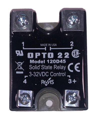 OPTO 22, Modello 120D45, 120 VAC, 45 Amp, Relè Stato Solido Controllo DC (SSR) - Foto 1 di 3