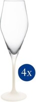 Villeroy & Boch Manufacture Rock Blanc Glass Sektglas Set 4Tlg. Je 260Ml