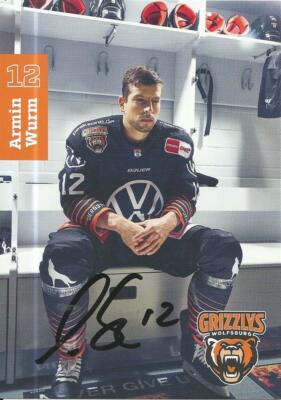 Armin Wurm / Grizzlys Wolfsburg / Saison 2021-2022 / Autogrammkarte