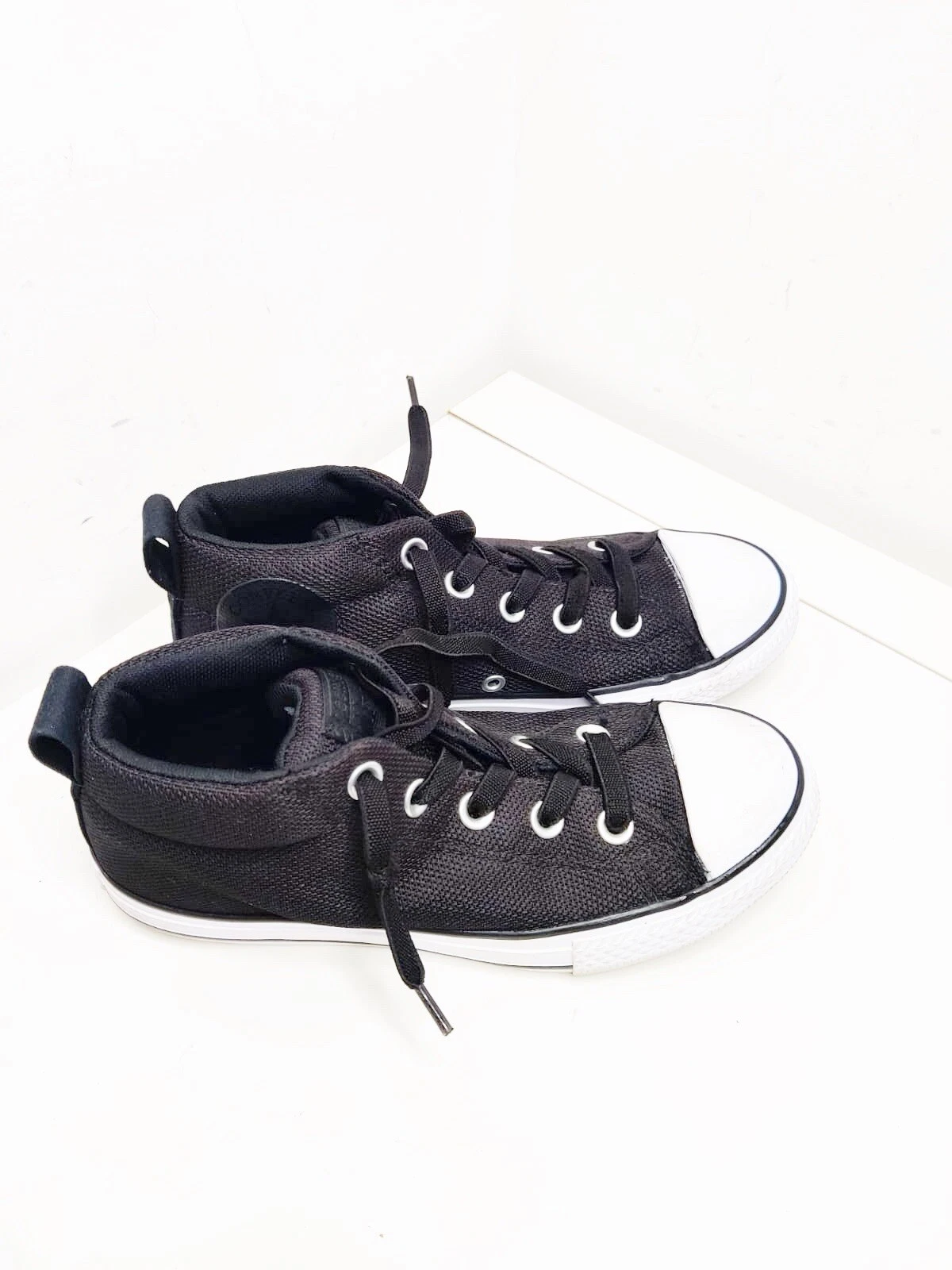 Scarpe da ginnastica alte Converse All Star ragazza ragazzo unisex bambino nere taglia 1 5