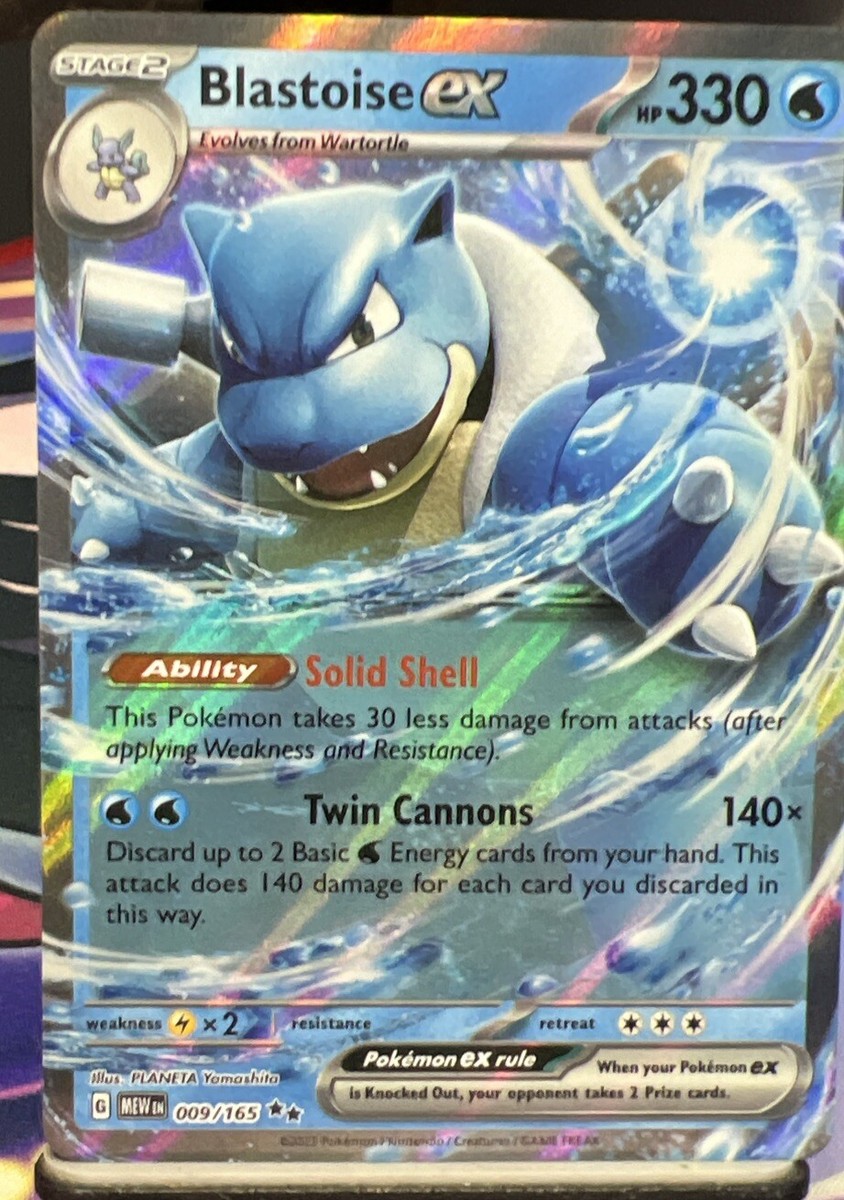 Blastoise ex Pokémon TCG Scarlet & Violet - 151 009/165 Holo