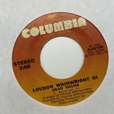 Loudon Wainwright III - Dead Skunk / Needless To Say - 45rpm Record - VG