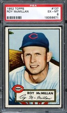 BB - 1952 Topps - #137 - Roy McMillan - PSA 6 - EX-MT