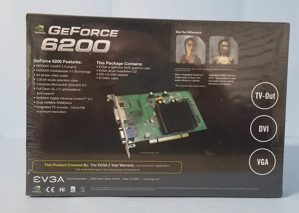 EVGA NVIDIA GeForce 6200 256MB DDR PCI Video Card 256-P1-N400-LR NEW Sealed box - Image 2 of 4