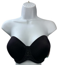 Vanity Fair 74380 Underwire Beauty Back Full Figure Strapless Bra 36DD Black