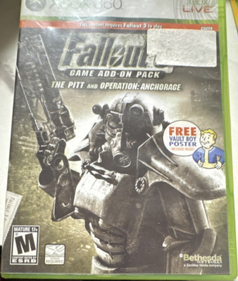 Bethesda Fallout 3 Add-On Pack Pitt Operation Anchorage Xbox 360 Action M Manual