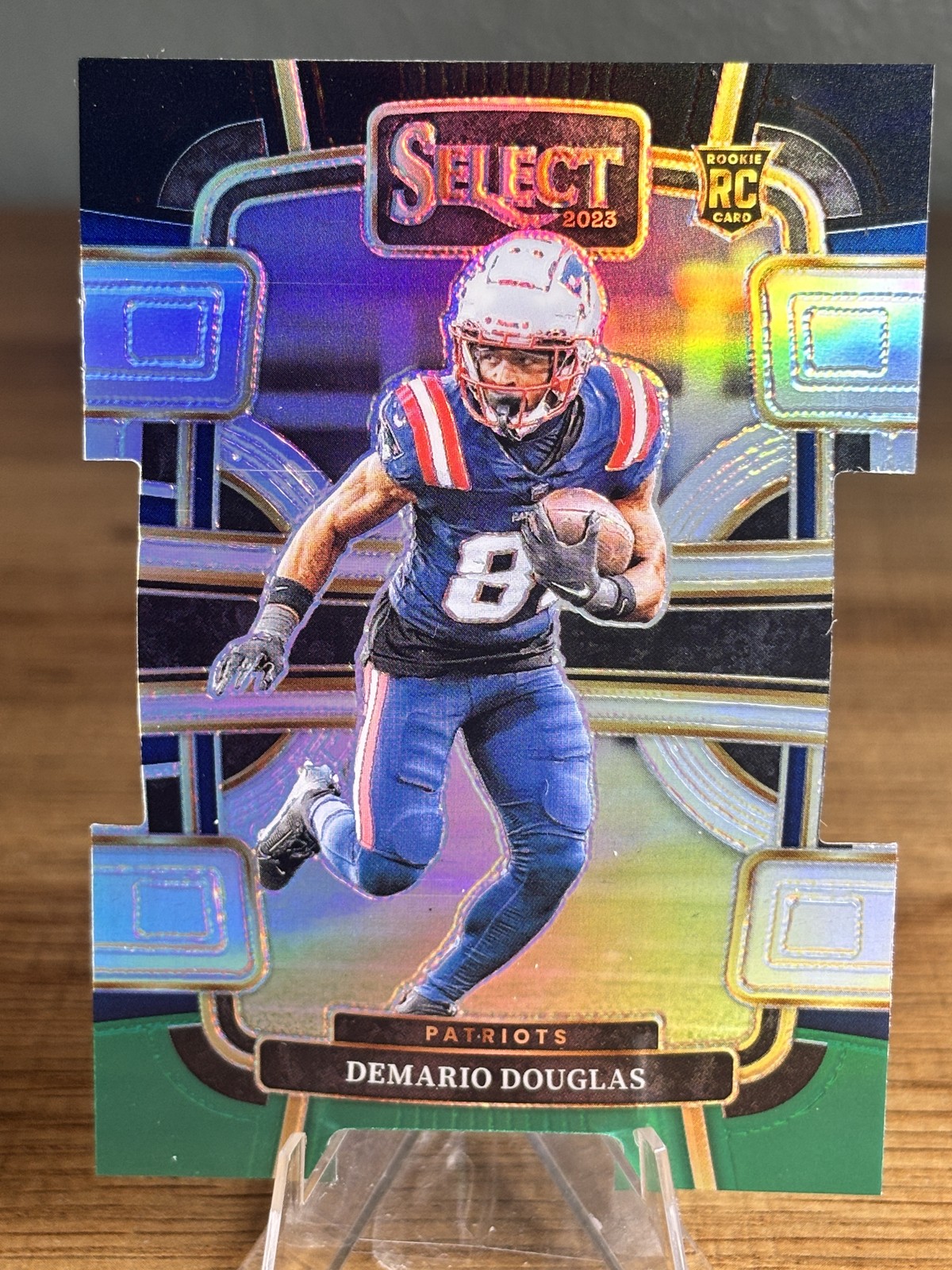 2023 Panini Select #68 Demario Douglas Black and Gold Prizms Die Cuts