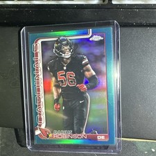 2025 Topps Chrome NFL Darius Robinson #9 Green Refractor #/199 Cardinals