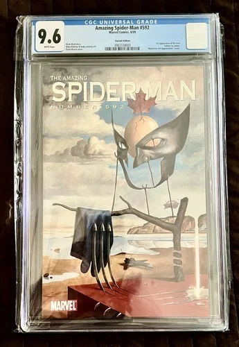 AMAZING SPIDER-MAN 592 CGC 9.6 WOLVERINE RIVERA ART 1:10 VARIANT (Salvador Dali)