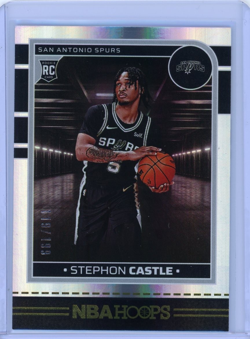 2024-25 Panini NBA Hoops Stephon Castle Rookie Premium Box Set /199 Spurs #234