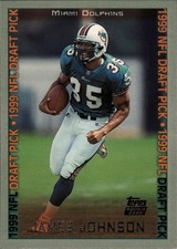 1999 Topps [Base] - James Johnson (RC) #335 - Dolphins