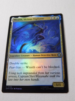 Wraith Vicious Vigilante Foil 0160 Spider-Man Magic the Gathering Uncommon
