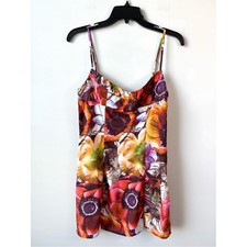 Urban Outfitters Floral Mini Dress M Psychedelic Multicolor