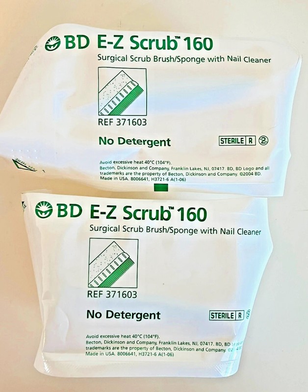 E-Z Scrub 160 Dry Surgical Scrub Brush Sponge - Lot of 2